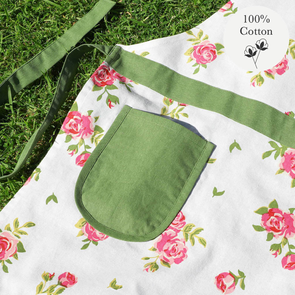 Helmsley Blush Floral Print Gardening Apron