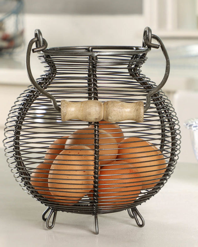 Large Wire Egg Basket Caddy