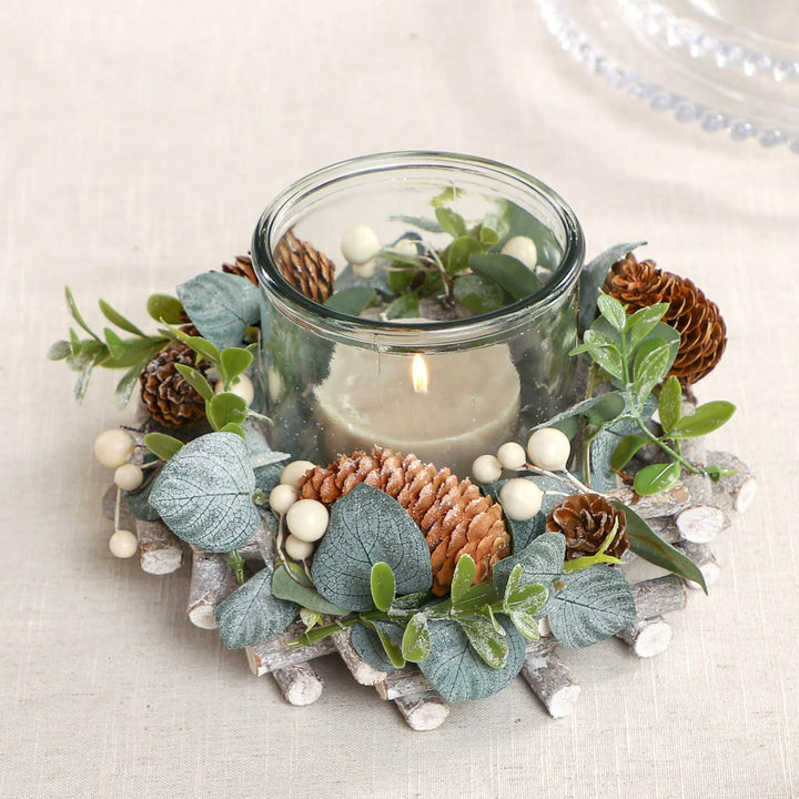 fall themed candle holder