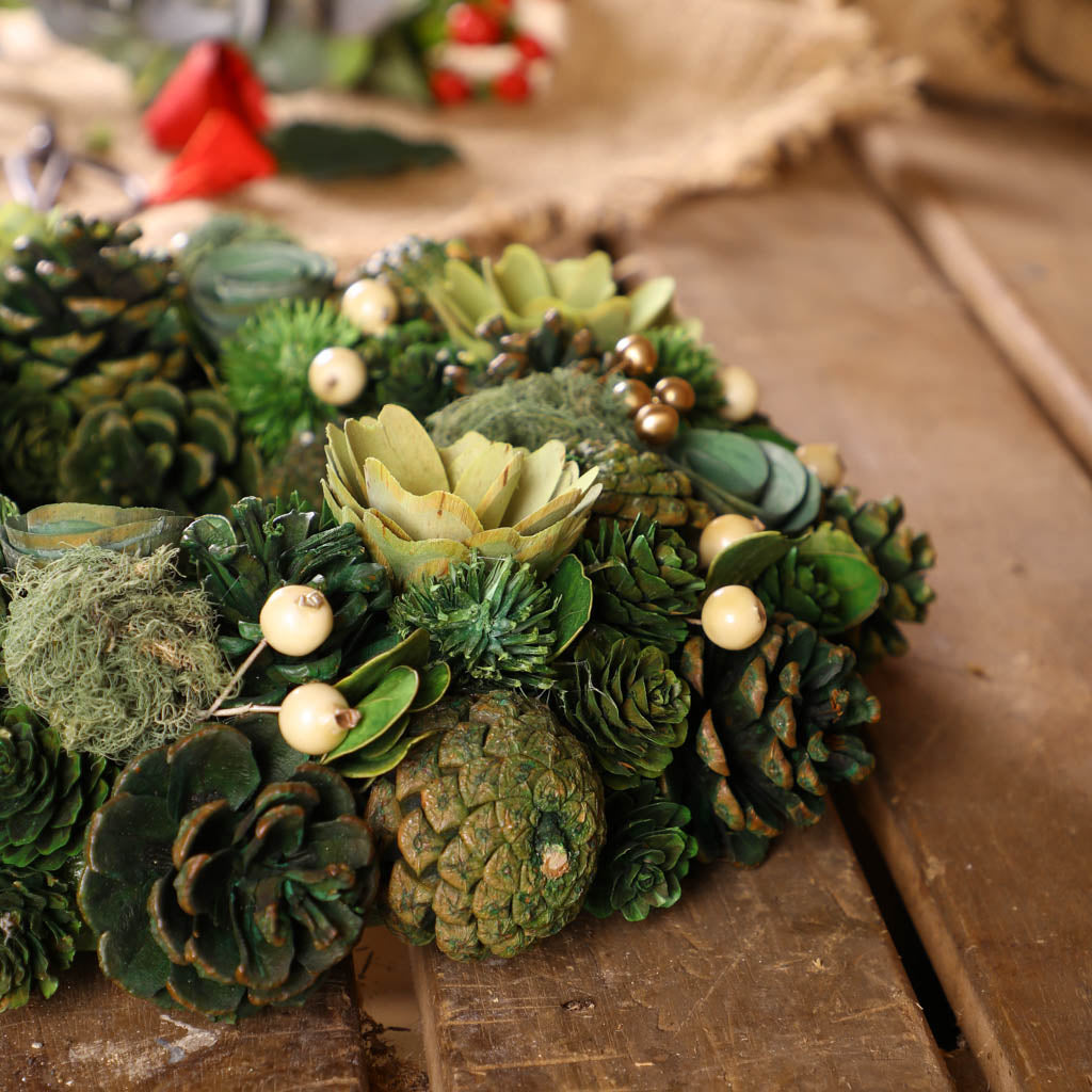 hand made christmas wreath