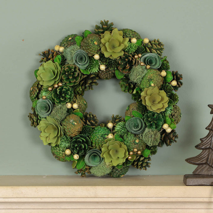 artifical green christmas wreath