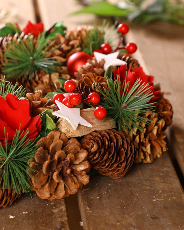 handmade indoor outdoor christmas wreath