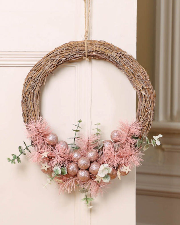Sugar plum Half Moon Wreath 33cm