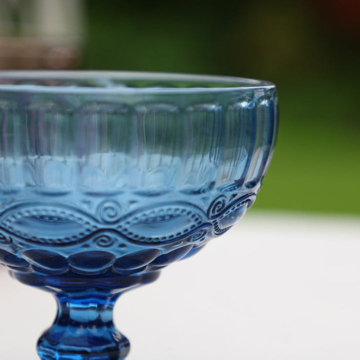 Set of 4 Aurielle Sapphire Blue Glass Dessert Bowls