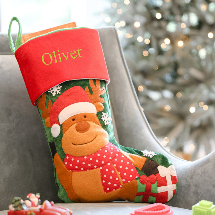 Personalised Festive Friends Reindeer Stocking