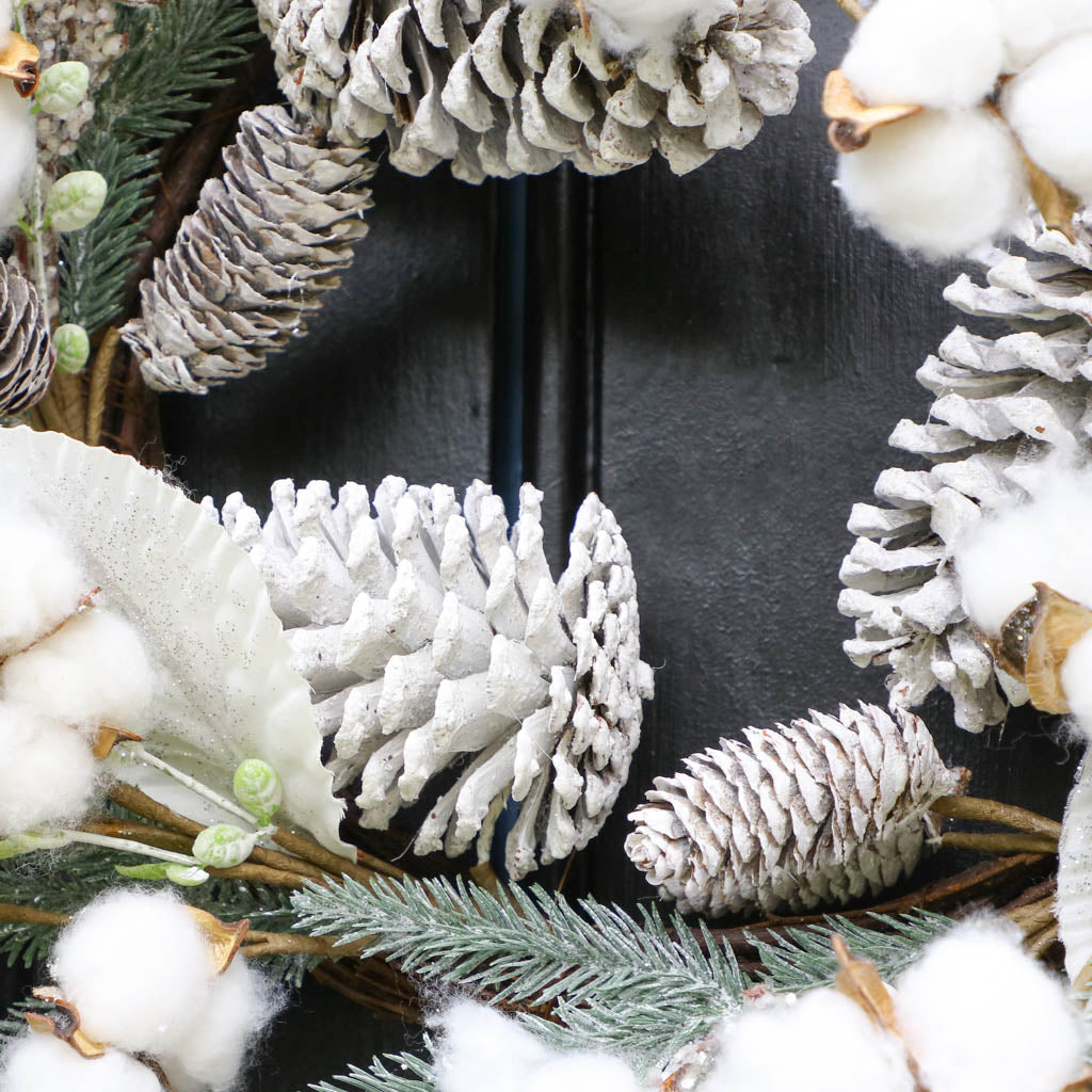 woodland christmas front door wreath
