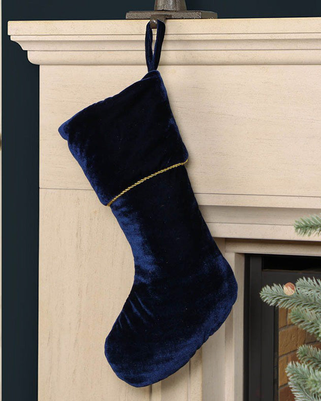 Stockings - Knightsbridge Moonlight Blue Velvet Stocking
