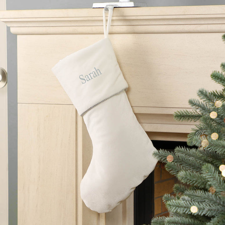 SILVER CHRISTMAS STOCKING