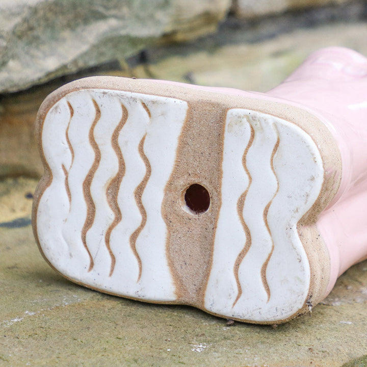 small pink wellington planter