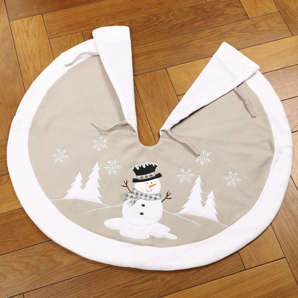 Festive Friends Grey Christmas Tree Skirt