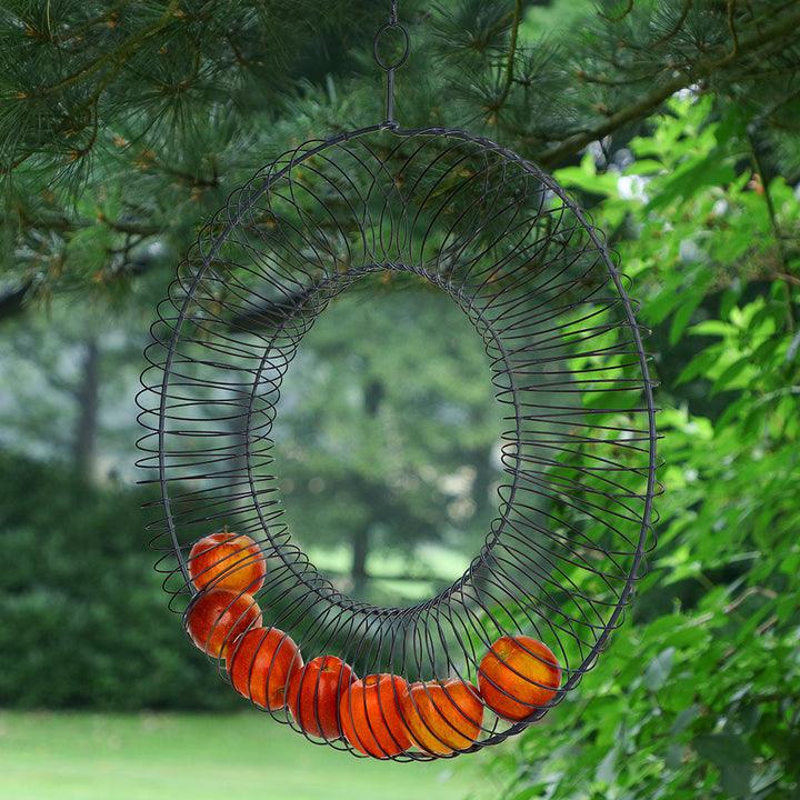 Hanging bird feeding station