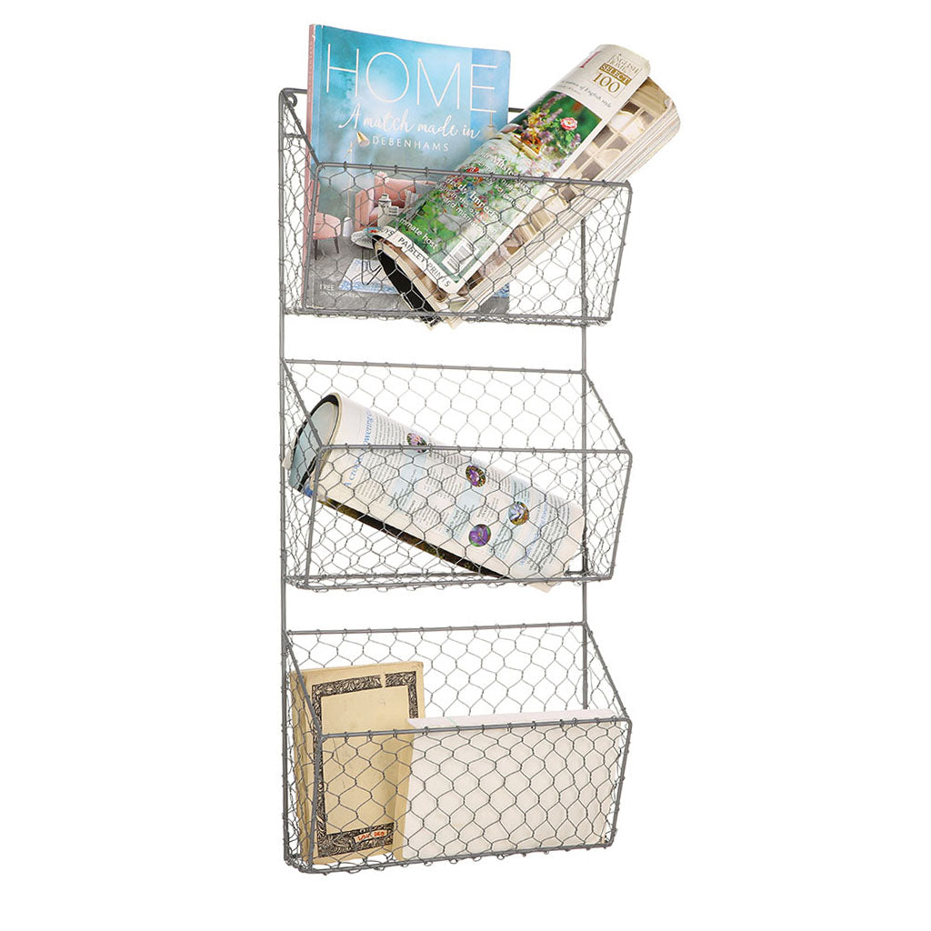 large wall mounted magazine rack