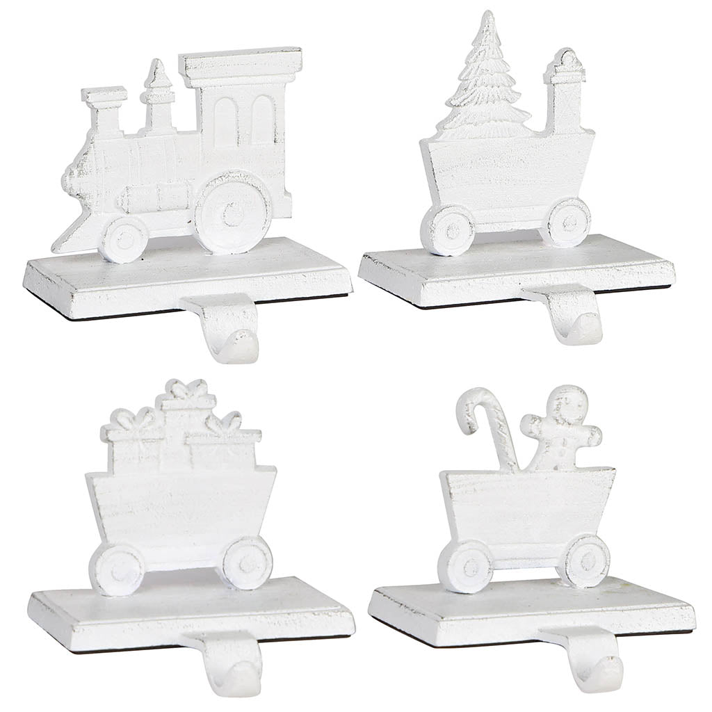 white christmas heavy stocking hangers