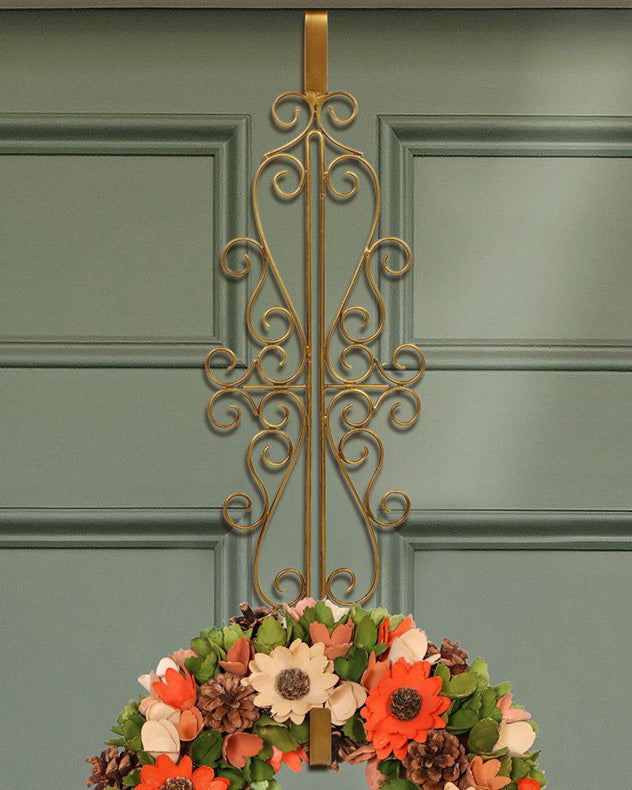 Extra Long Ornate Wreath Hanger