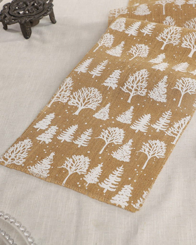 Woodland Tree Jute Table Runner