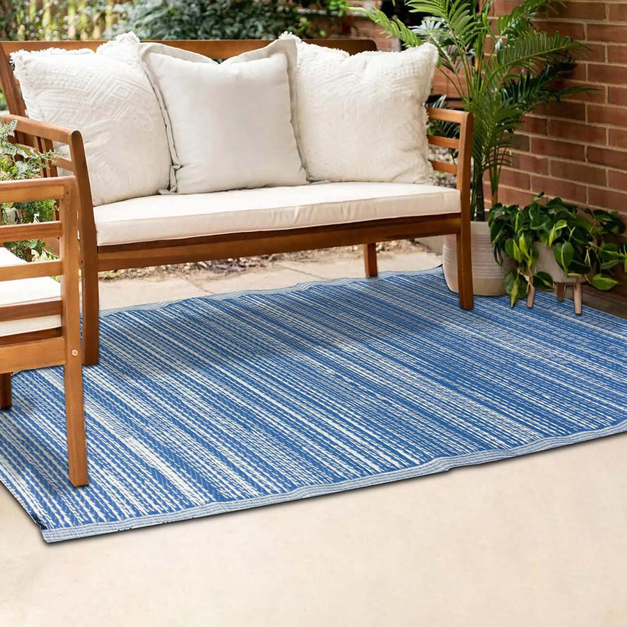 large striped rug