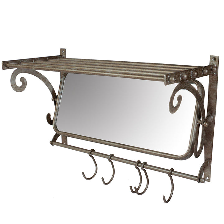 wall mirror with shelf