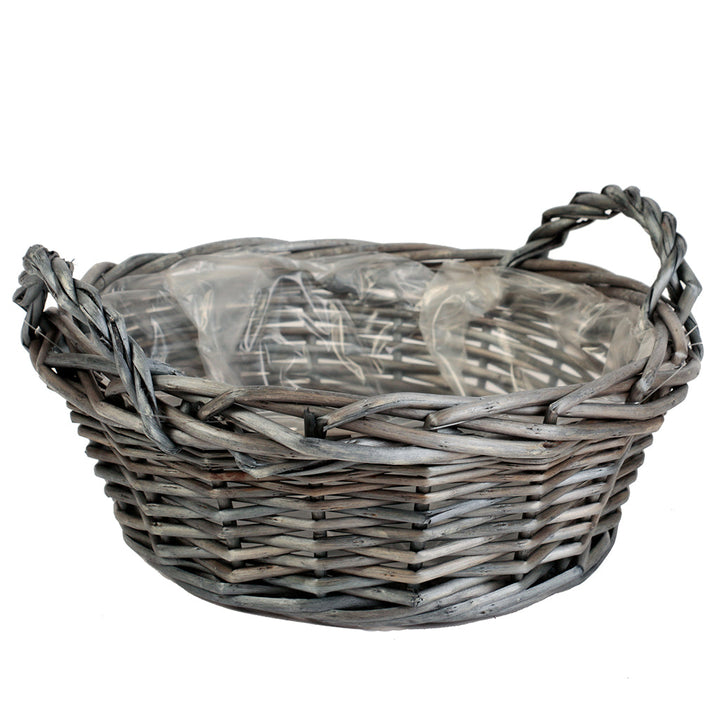 Small Round Wicker Tray Basket
