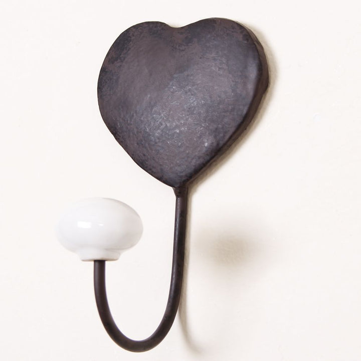 Cast Iron Heart Shaped Wall Hook