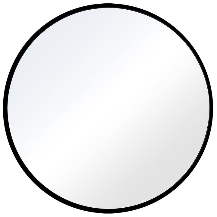 round black wall mirror