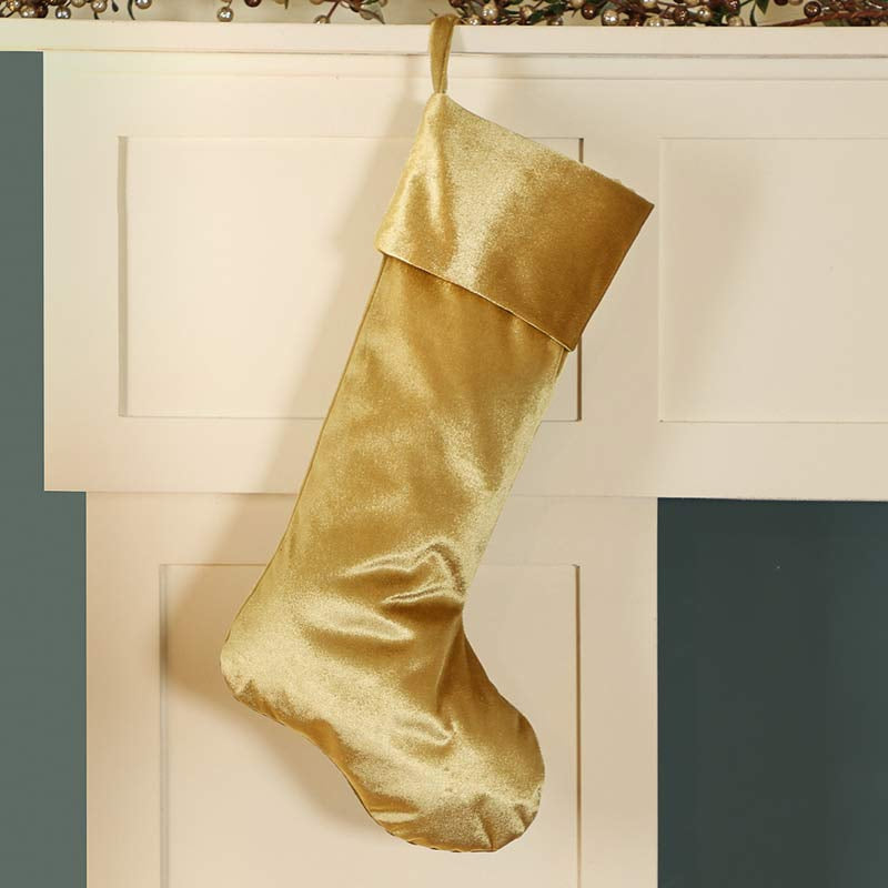 Luxury Gold Velvet Christmas Stocking