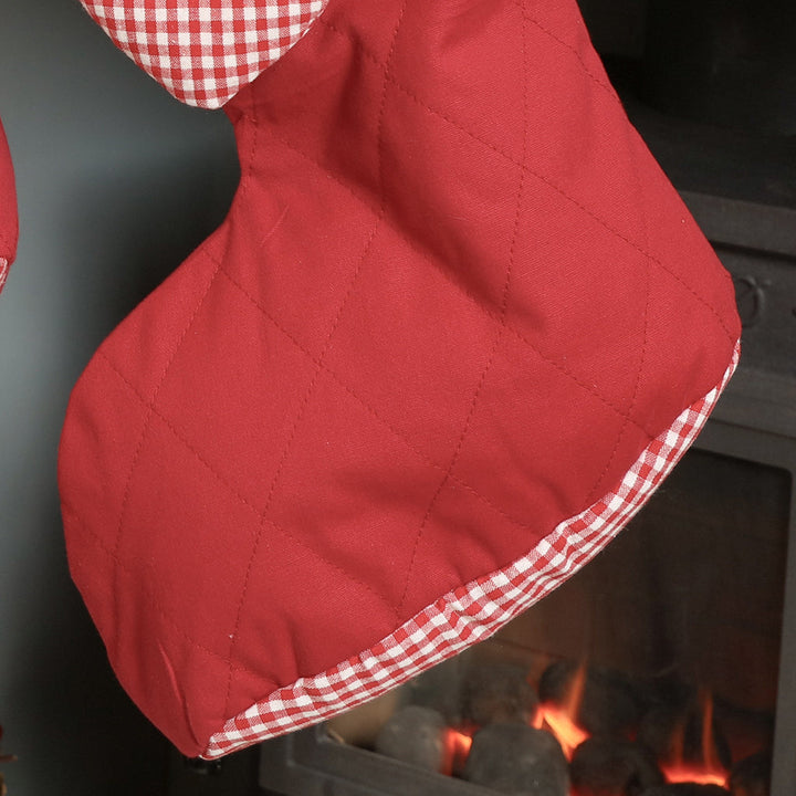 Red Quilted Festive Stocking