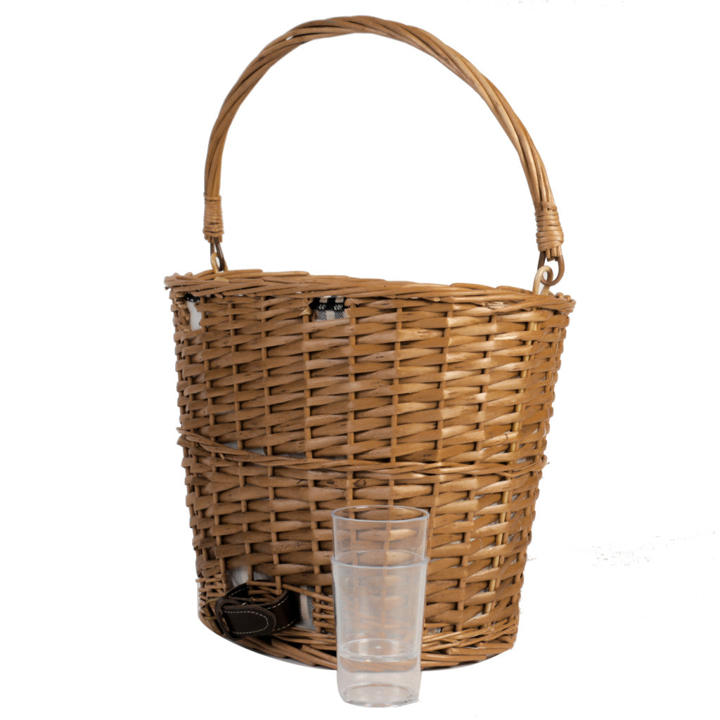 Wicker Picnic Basket with Cups