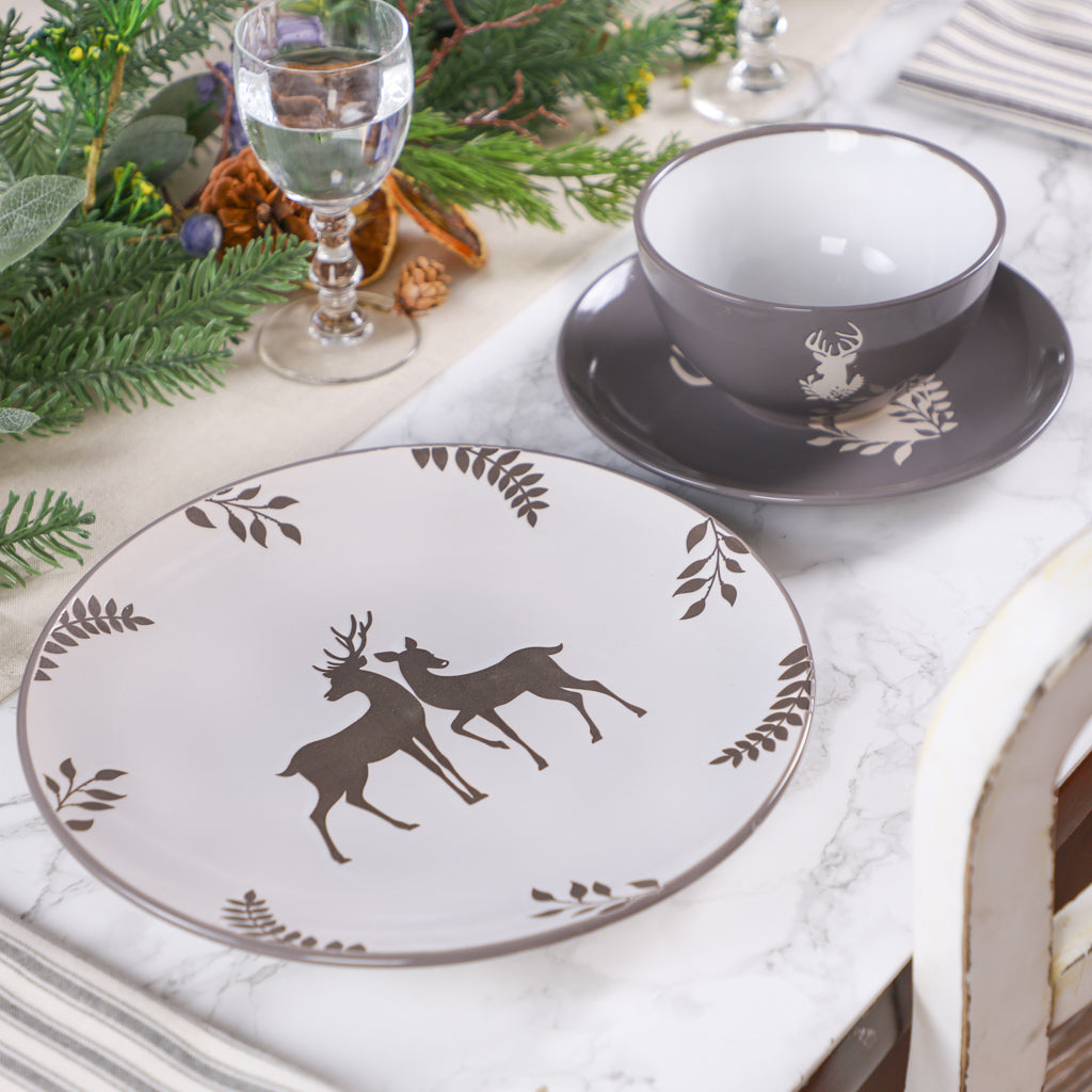 grey stoneware plates