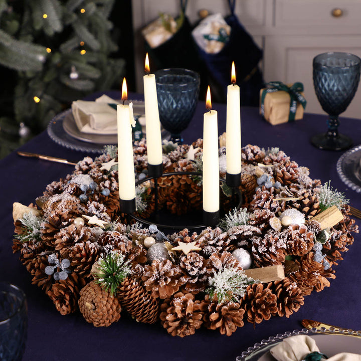 frosted christmas wreath