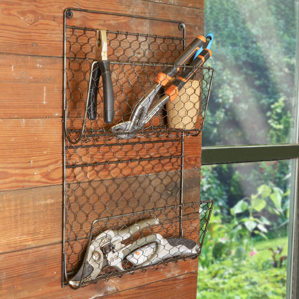 Wall Mounted Garden Shed Tool Storage Rack