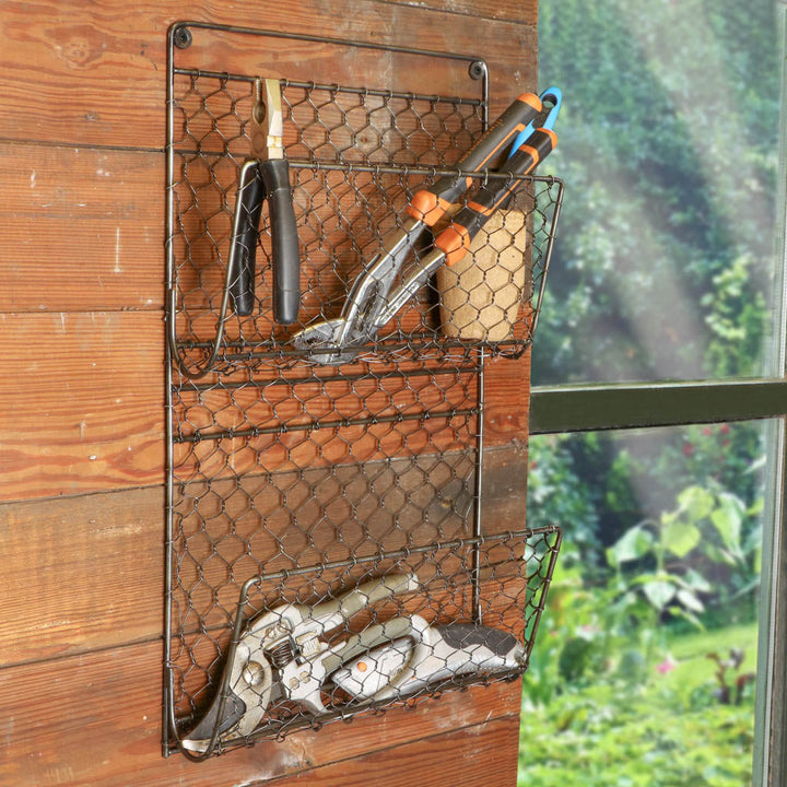 Wall Mounted Garden Shed Tool Storage Rack