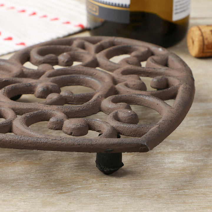 Iron Heart Bottle Stopper and Trivet Gift Set