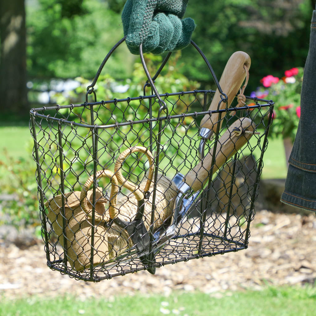 Wire Garden Tool Storage Basket