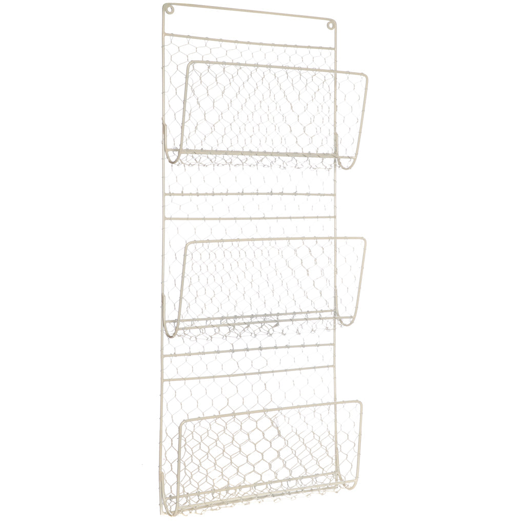 French Grey Wall Mounted Garden Tool Rack