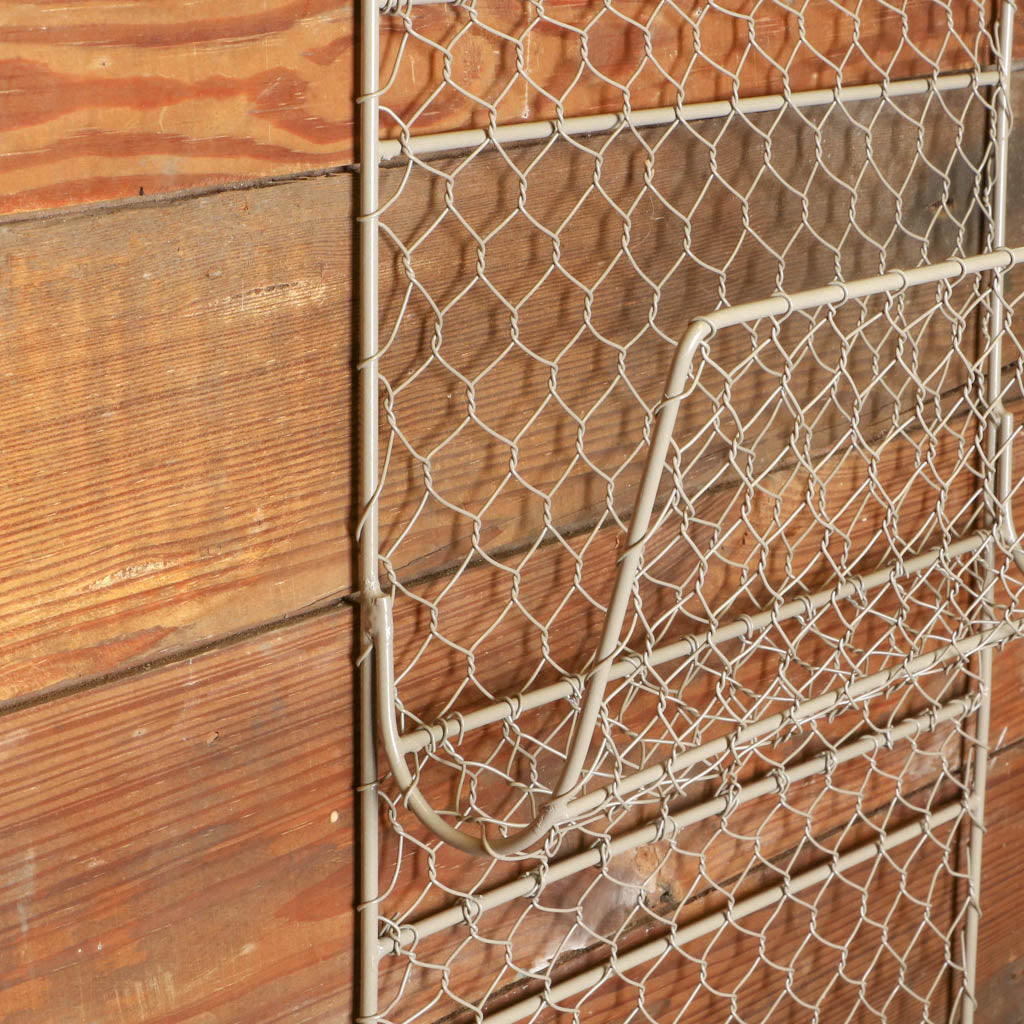 French Grey Wall Mounted Garden Tool Rack