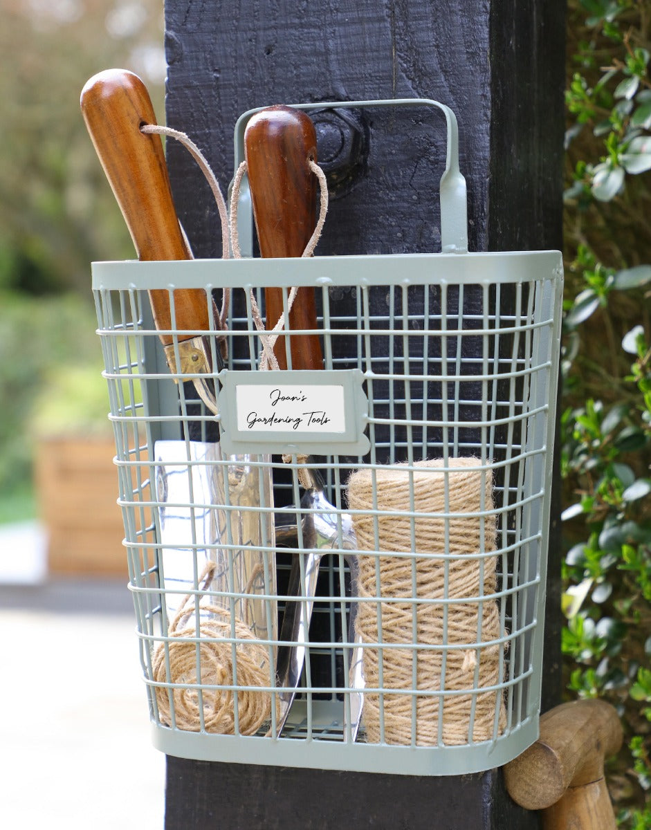 Wall mounted garden storage basket