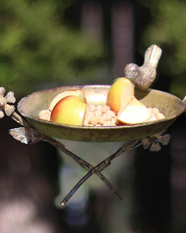 Hanging Heart Bird Dish