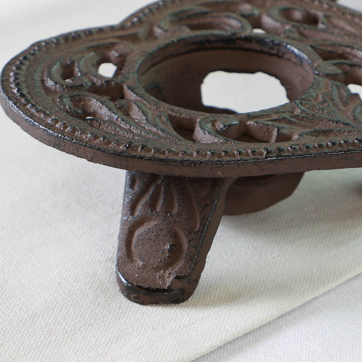 Set of Two Iron Heart Tea Light Holders Gift