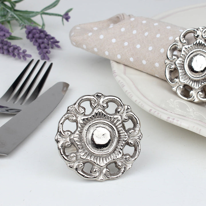 Set of 6 English Rose Napkin Rings