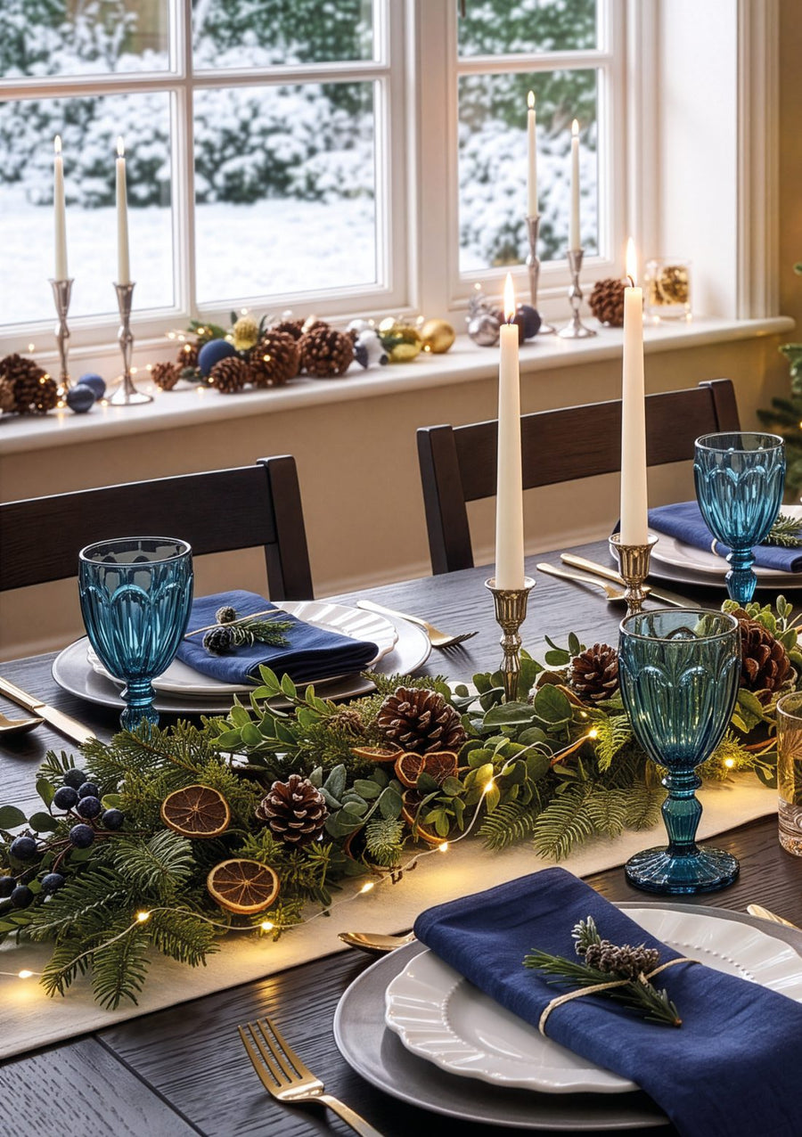 Page 6 of the Dibor Christmas 2026 catalogue, Blue Christmas Table